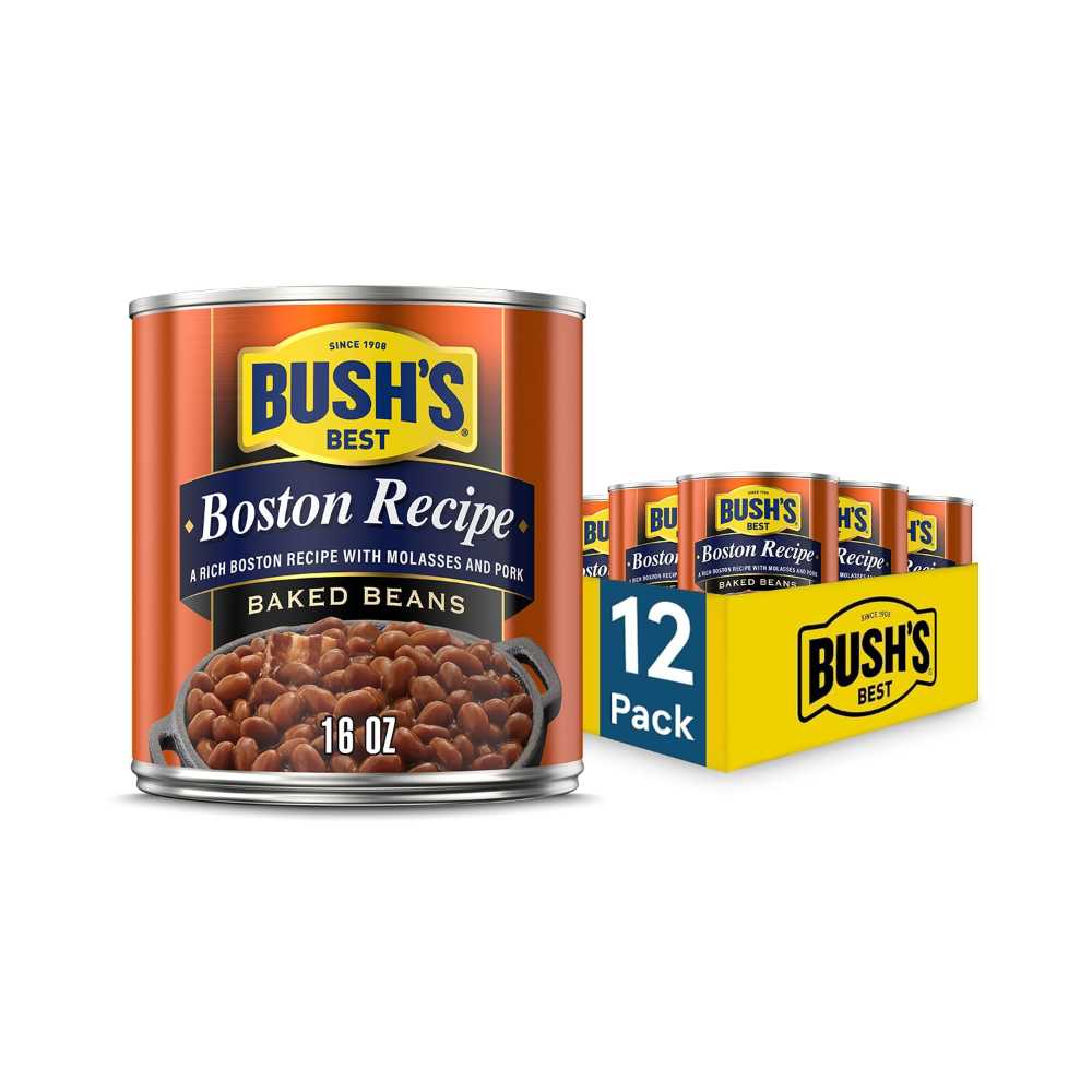 12-Pack Bush's Best Boston Recipe Canned Baked Beans, 16 oz.