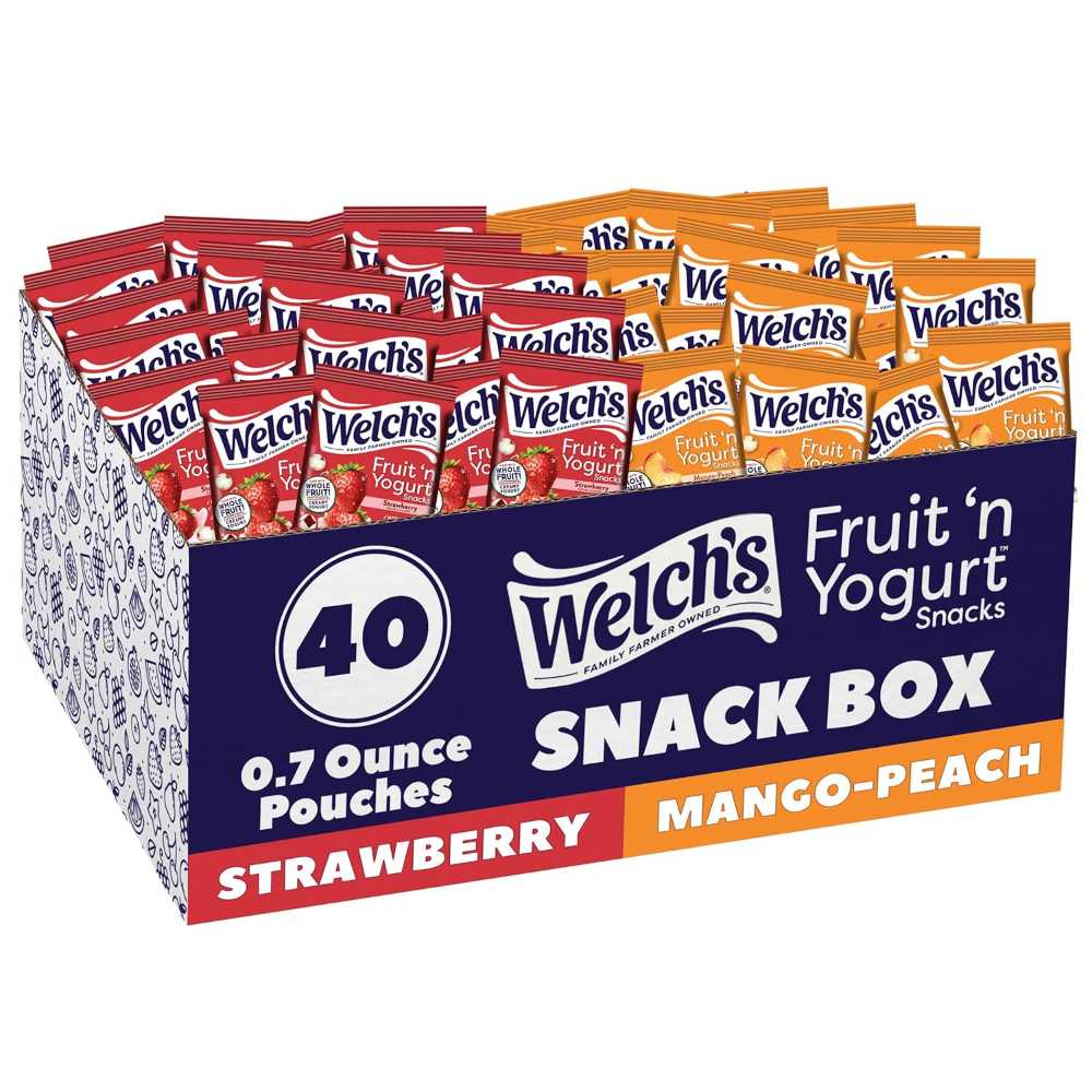 40-Pack Welch's Fruit 'n Yogurt Snacks, 0.7 oz. (Variety Pack)