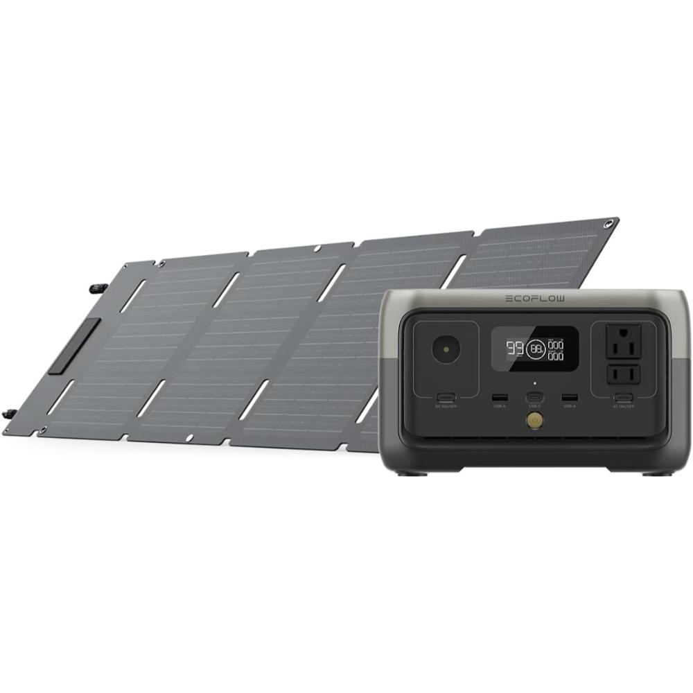 Prime Members: EcoFlow River 2 600W/256Wh LiFePO4 Power Station + 45W Portable Solar Panel