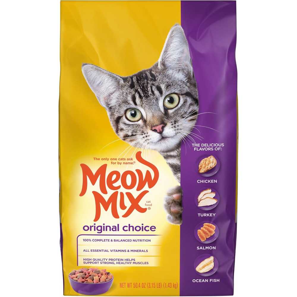 Meow Mix Original Choice Dry Cat Food, 3.15 lb.