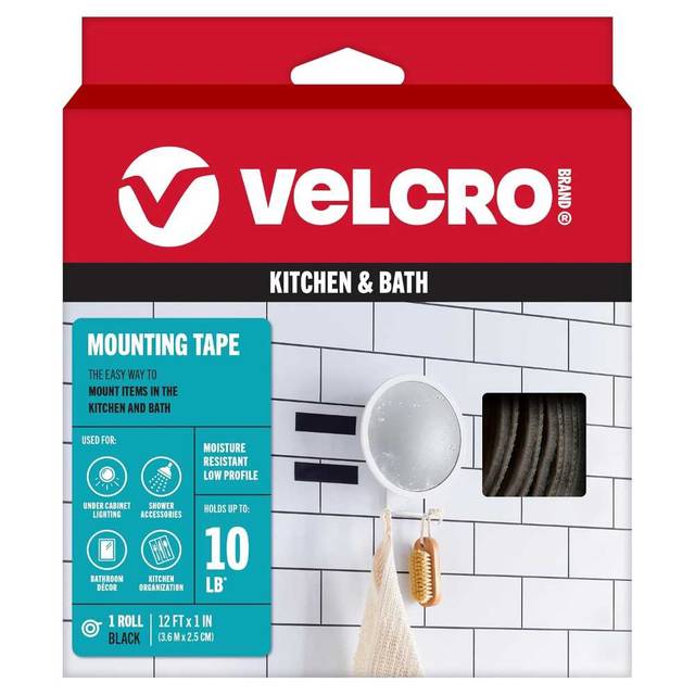 Velcro Brand Kitchen & Bath Mounting Tape (12' x 1")