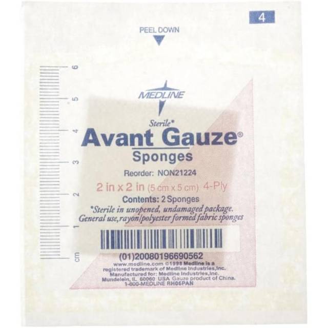 200-Pack Medline Sterile Gauze Sponges (2" x 2")