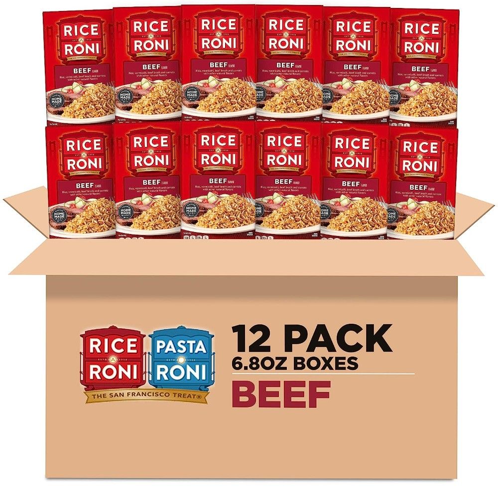 12-Pack Rice A Roni, Beef, 6.8 oz.