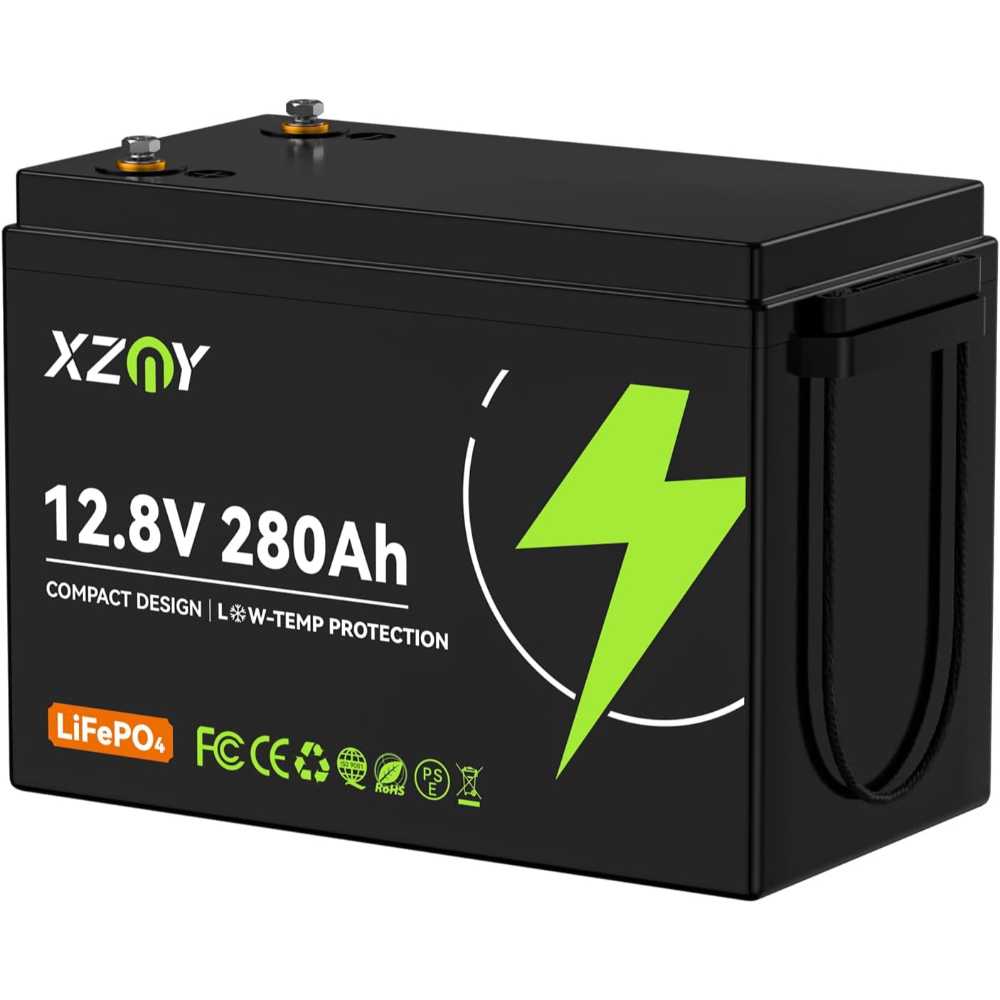 XZNY 12V 280Ah LiFePO4 Battery w/ Low-Temp Protection