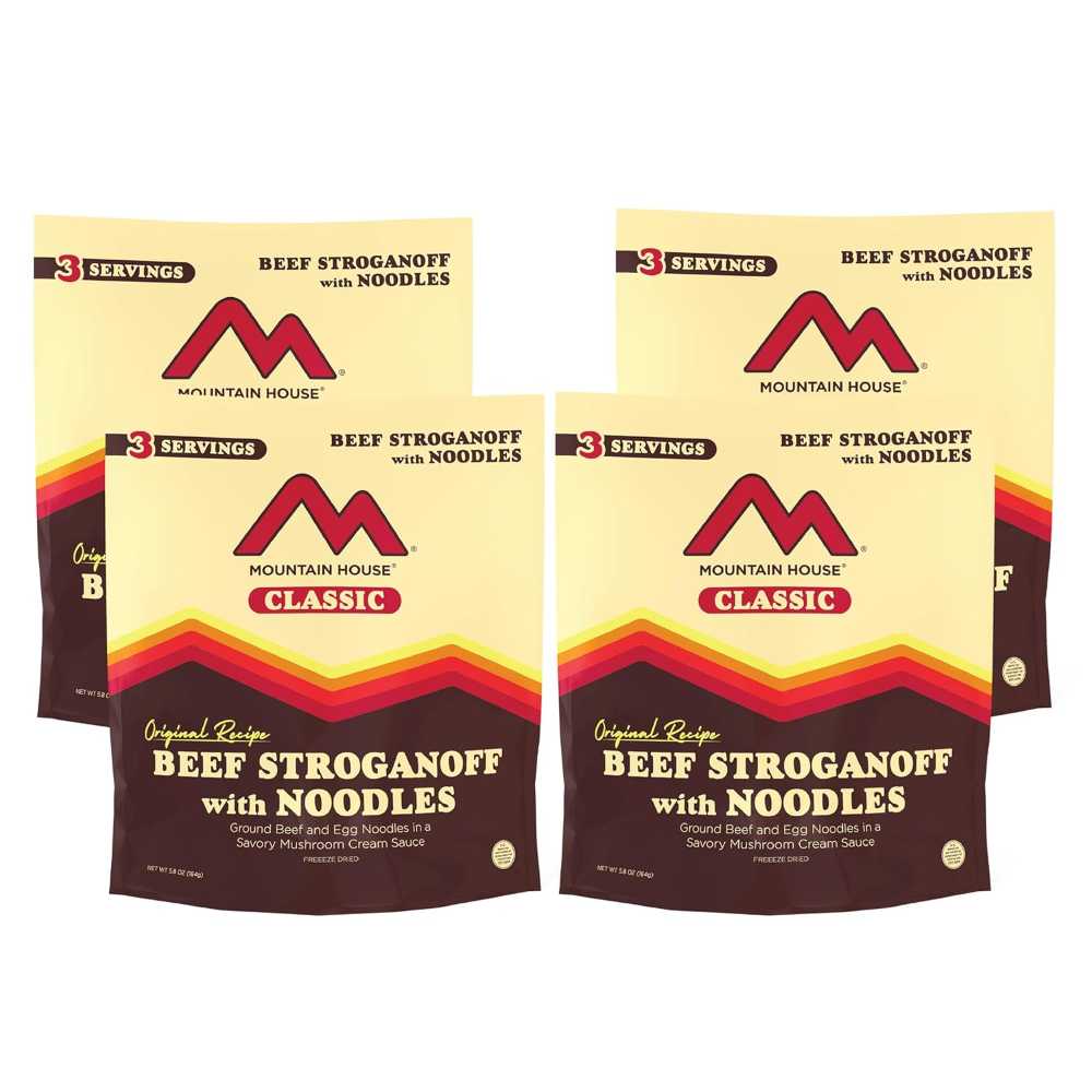 4-Pack Mountain House Classic Beef Stroganoff w/ Noodles