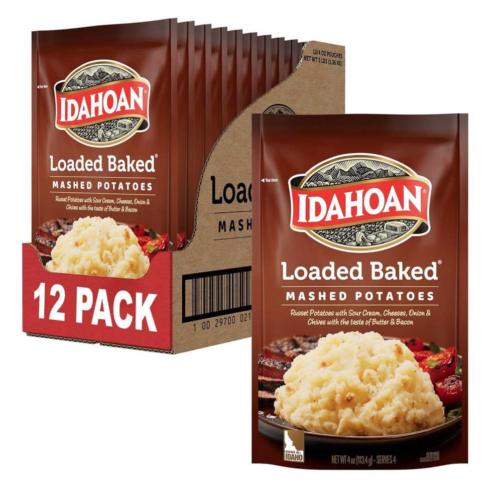 12-Pack Idahoan Applewood Smoked Bacon Mashed Potatoes, 4 oz. ($0.65 Each)
