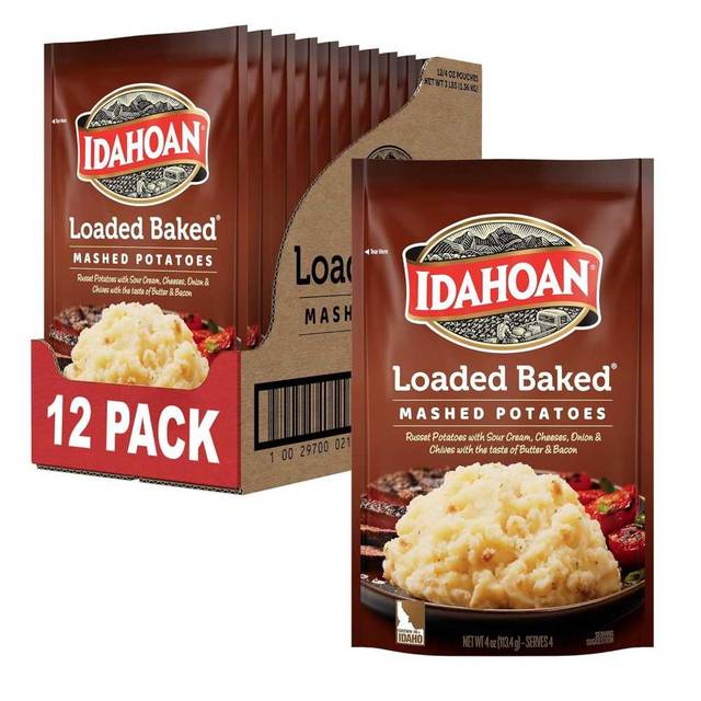 12-Pack Idahoan Loaded Baked Mashed Potatoes, 4 oz.