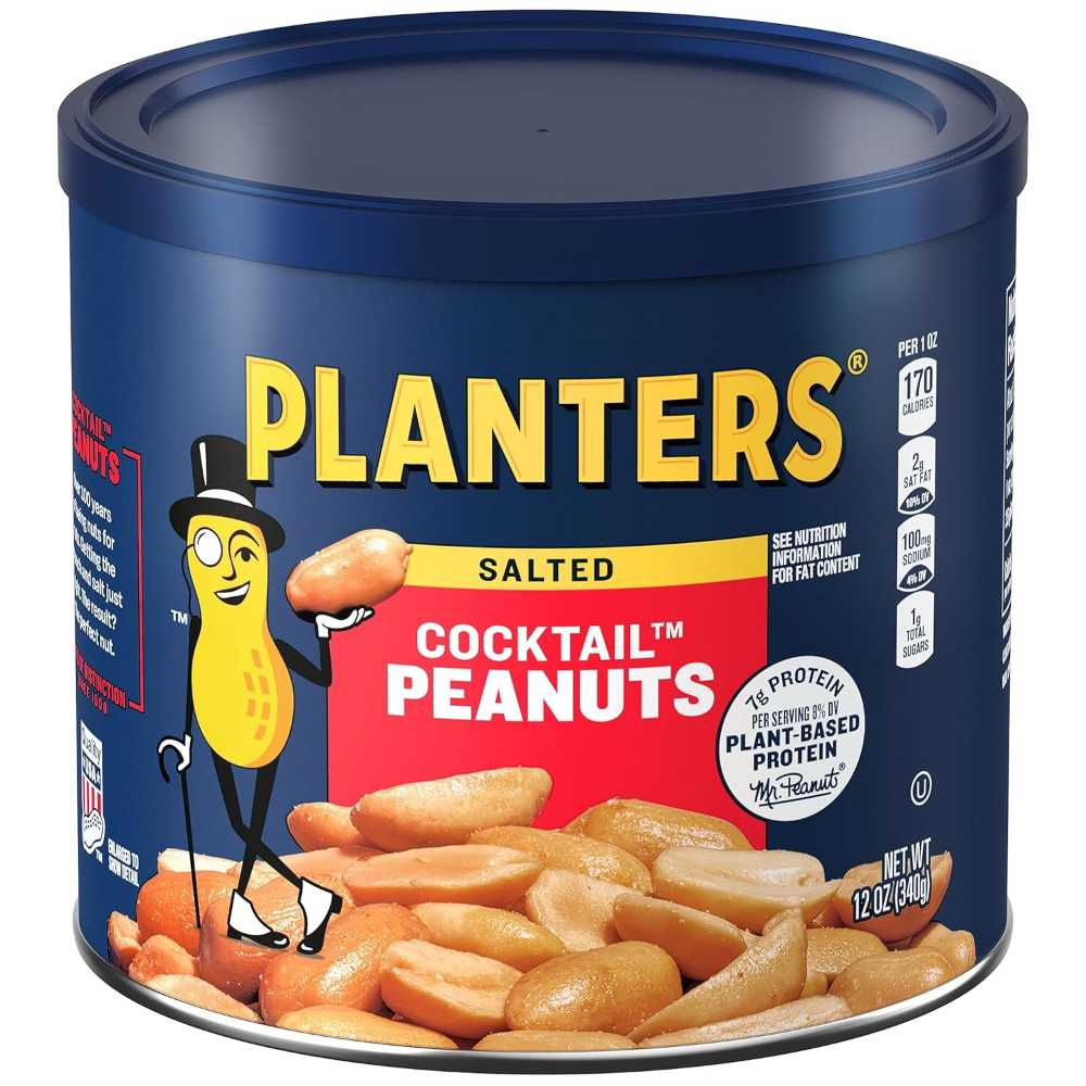 PLANTERS Salted Cocktail Peanuts, 12 oz.