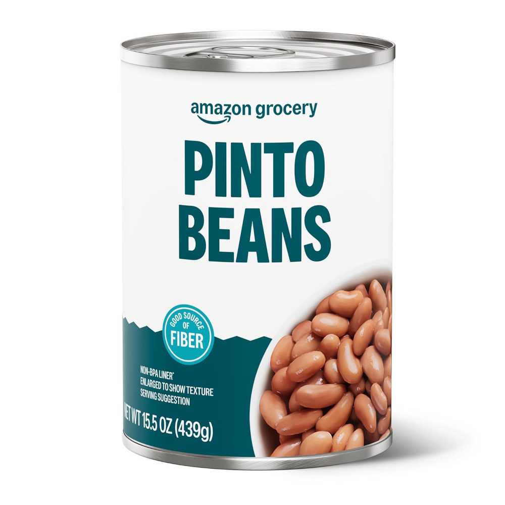 Amazon Grocery Canned Pinto Beans, 15.5 oz.