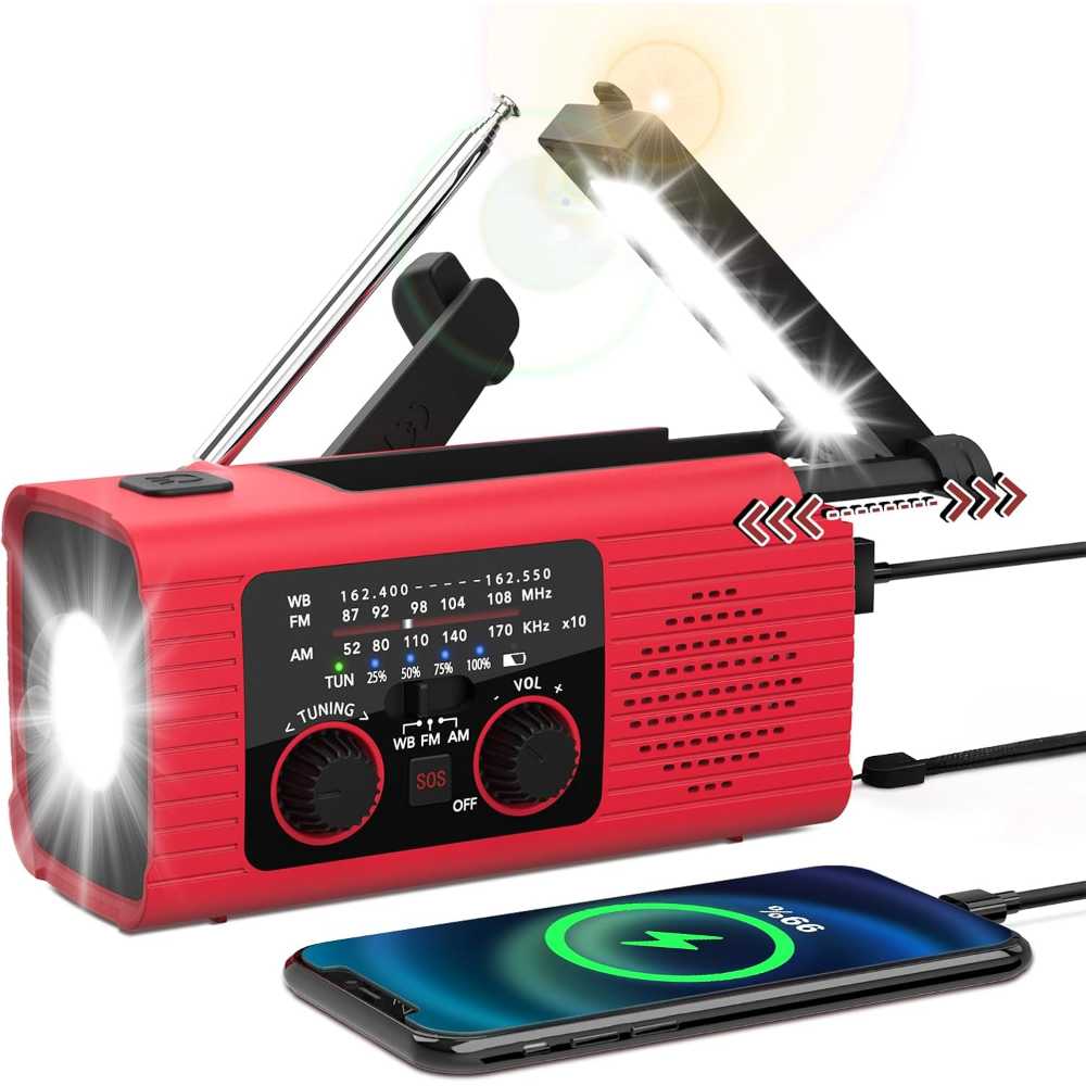 Prime Members: Nitigo 4000mAh USB-C Solar Hand-Crank Emergency Radio