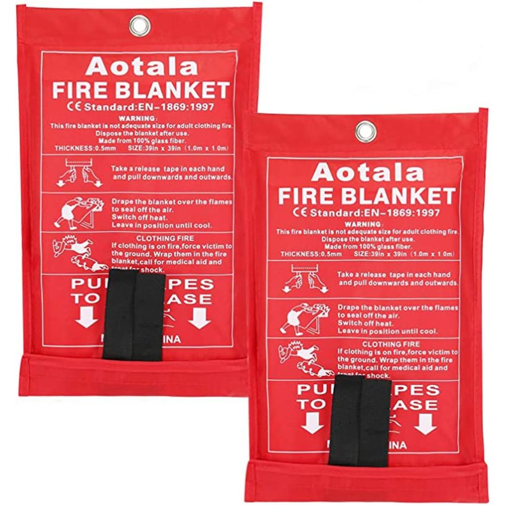 2-Pack Aotala Emergency Fire Blankets