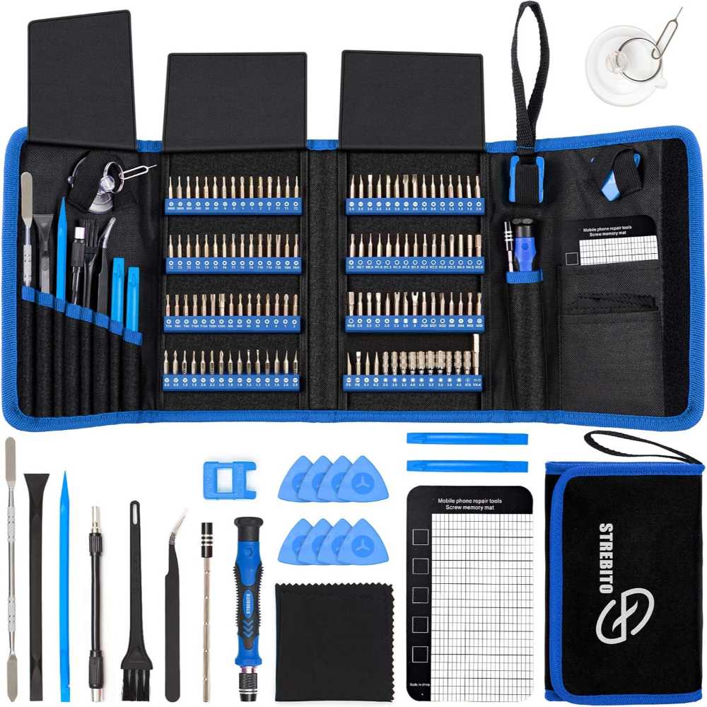 Strebito 142-Piece Electronics Repair Precision Screwdriver & Tool Kit
