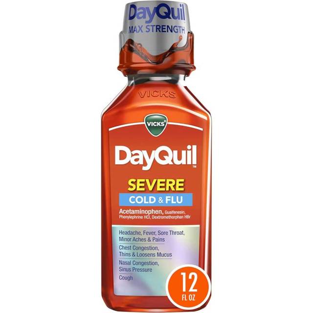 Vicks DayQuil SEVERE Cold & Flu Relief Liquid Medicine, 12 oz.