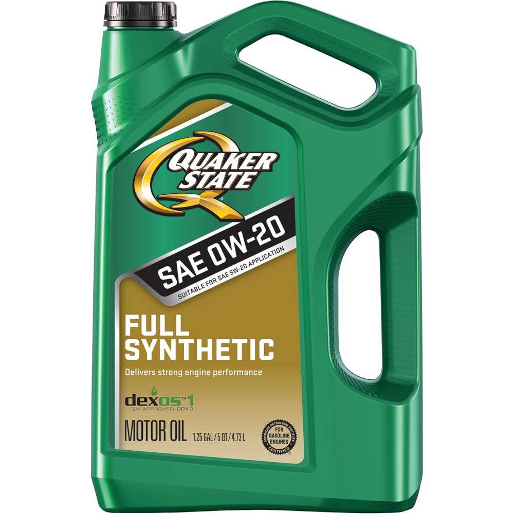Quaker State Full Synthetic 0W-20 Motor Oil, 5 qt.