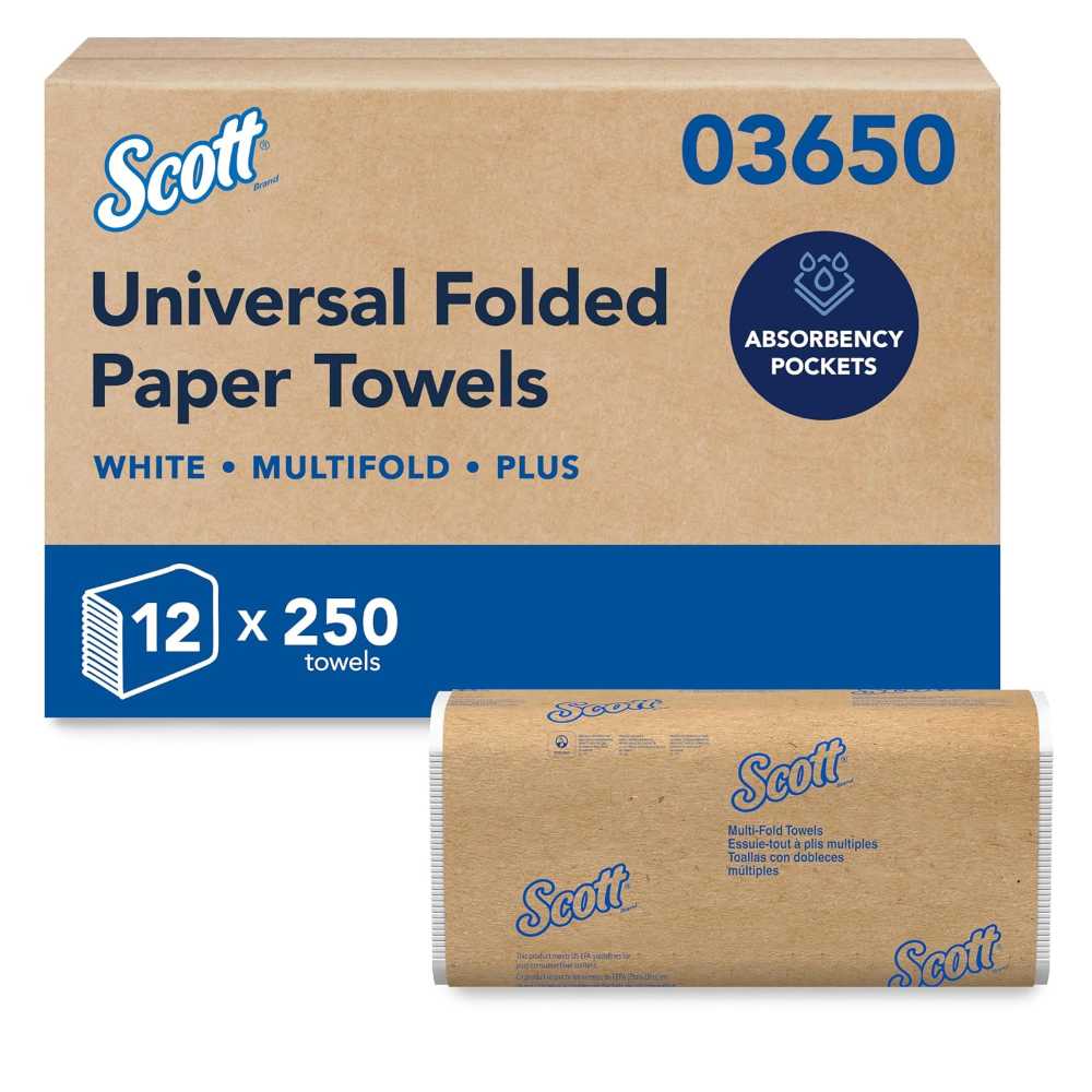 12-Pack Scott Professional Multifold Paper Towels (3,000 Sheets Total)