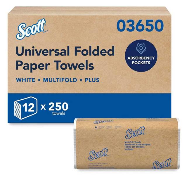 12-Pack Scott Professional Multifold Paper Towels (3,000 Sheets Total)