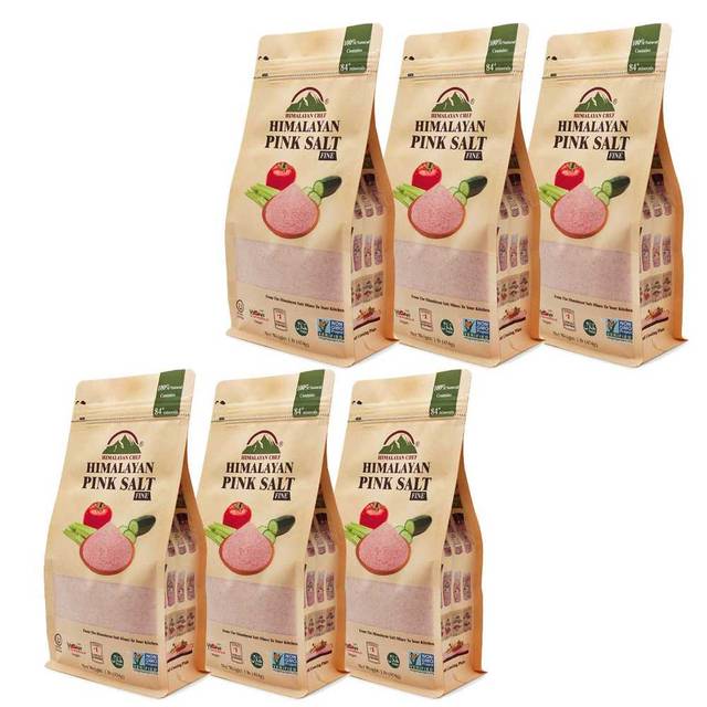 6-Pack Himalayan Chef Himalayan Pink Salt, 1 lb. (Fine Grain)