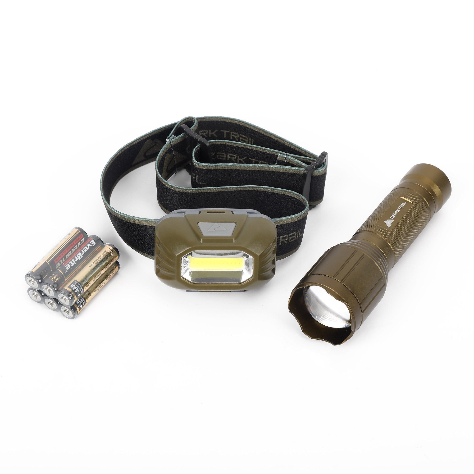 Ozark Trail 300 Lumen Flashlight & 200 Lumen Headlamp Combo