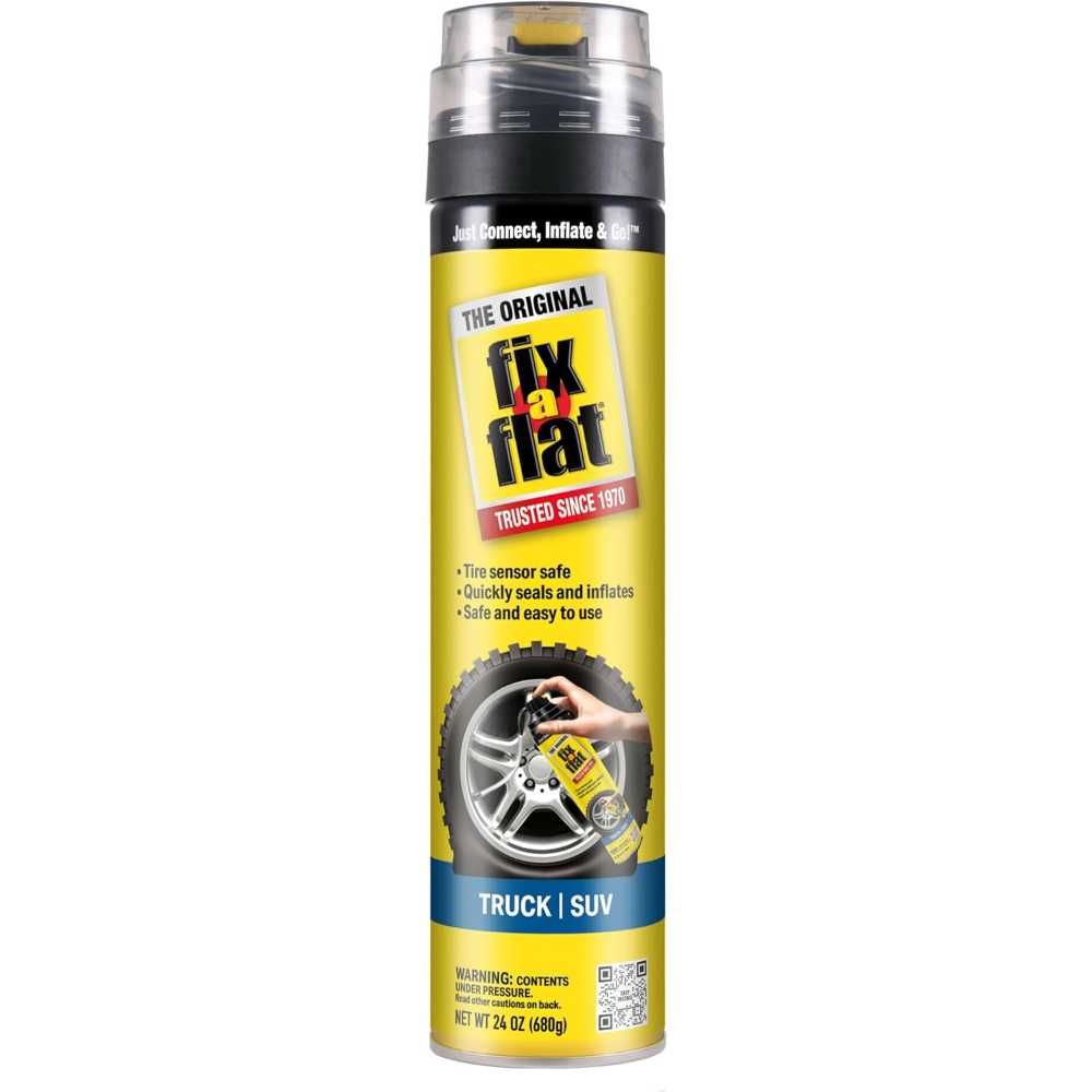 Fix-A-Flat Emergency Tire Repair and Inflator for Truck/SUV, 24 oz.