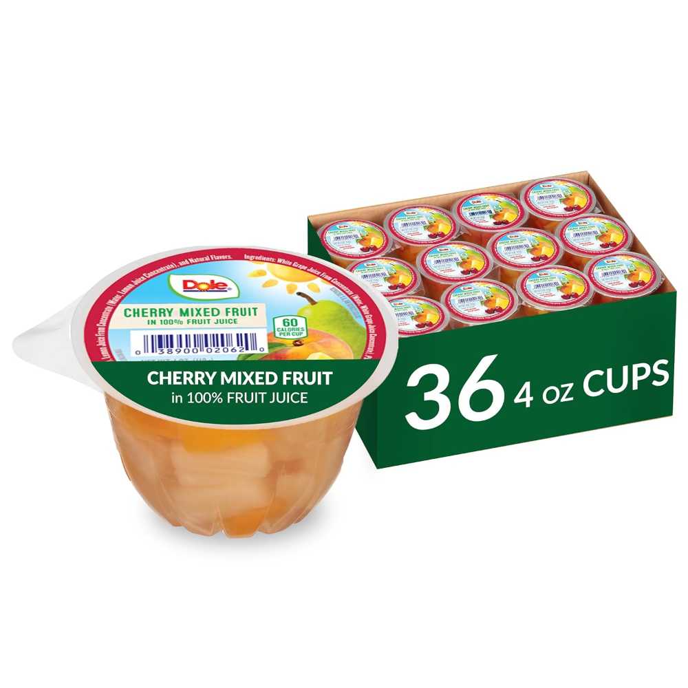 36-Pack Dole Cherry Mixed Fruit Fruit Bowl, 4 oz.