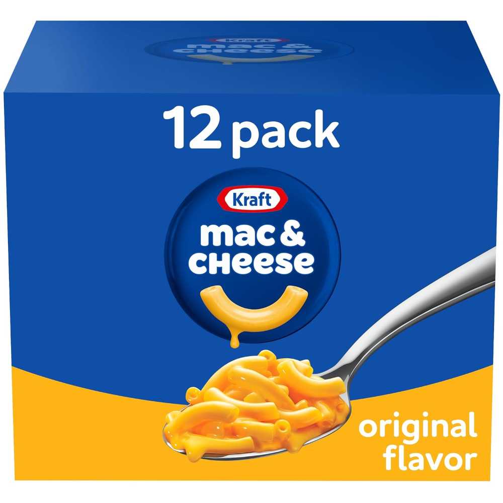 12-Pack Kraft Original Mac & Cheese Dinner, 7.25 oz.