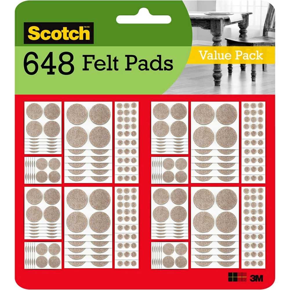 648-Pack Scotch Felt Pads Value Pack