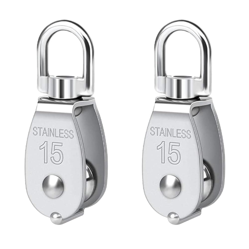 2-Pack Stainless Steel M15 Pulley Block