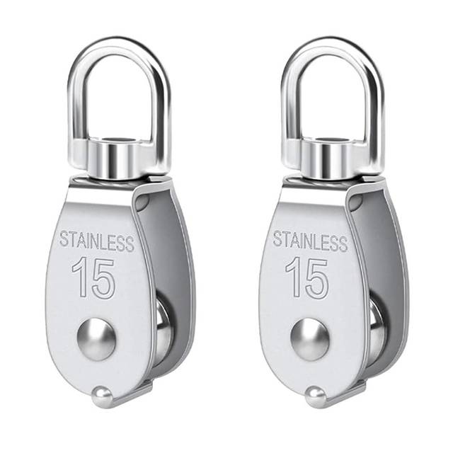 2-Pack Stainless Steel M15 Pulley Block