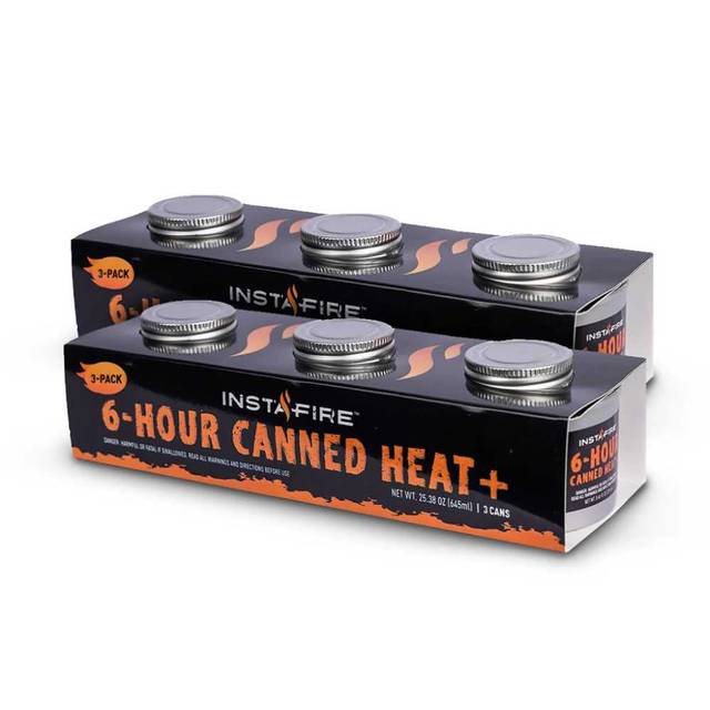 6-Pack Instafire Canned Heat+ & Cooking Fuel