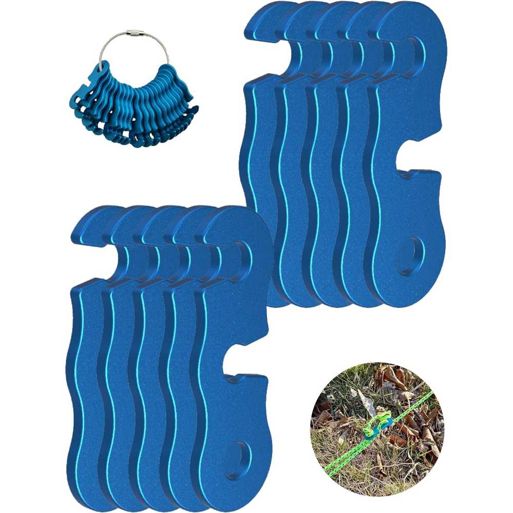 10-Pack Naceture Aluminum Guyline Tensioners