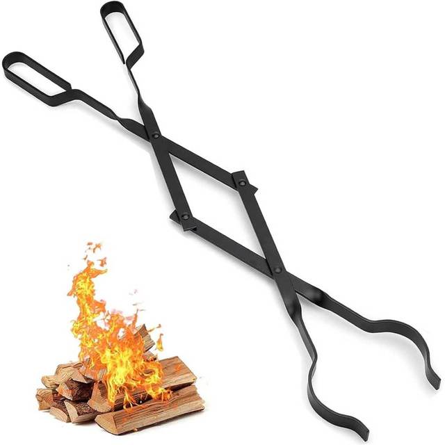 Amagabeli 26" Wrought Iron Fireplace Tongs