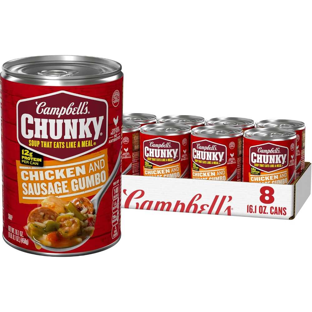 8-Pack Campbell’s Chunky Chicken & Sausage Gumbo, 16.1 oz.