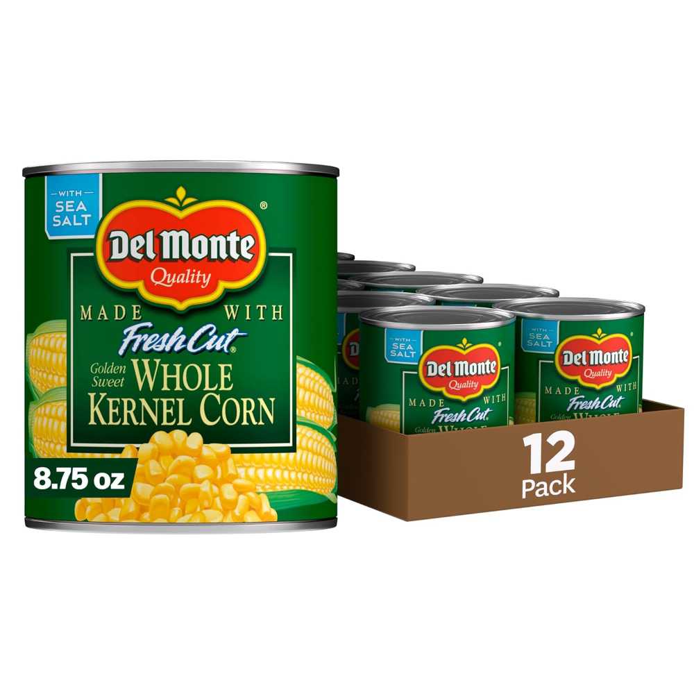 12-Pack Del Monte Canned Fresh Cut Whole Golden Sweet Kernel Corn, 8.75 oz.