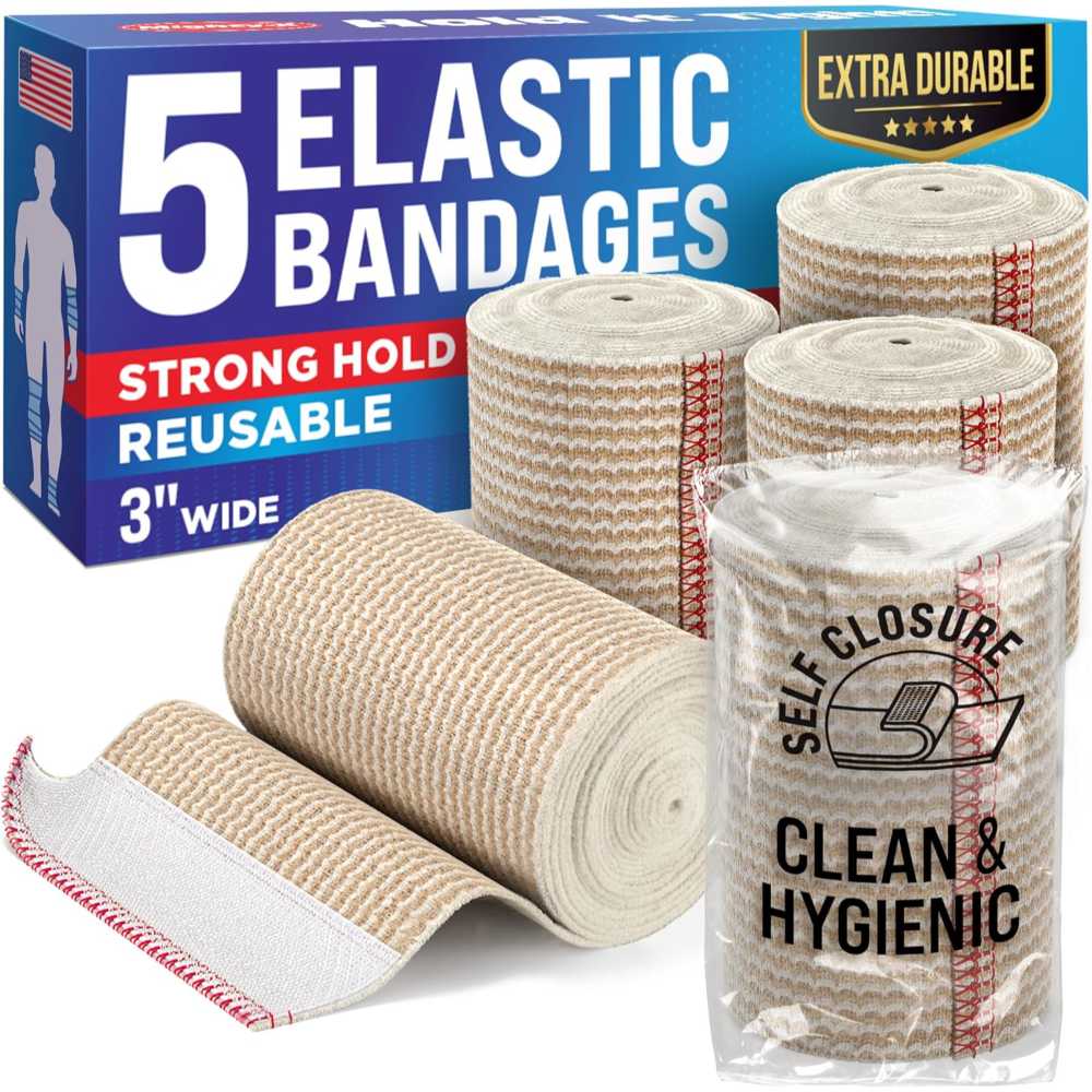 5-Pack Mighty-X 3" Elastic Bandage Wrap