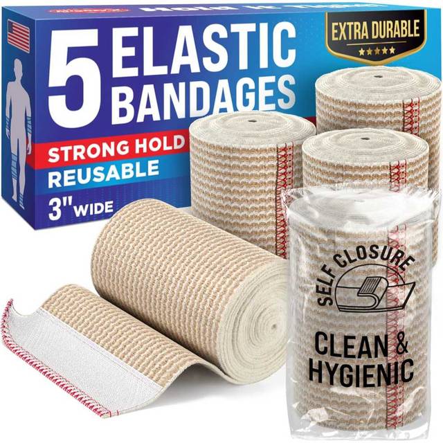 5-Pack Mighty-X 3" Elastic Bandage Wrap