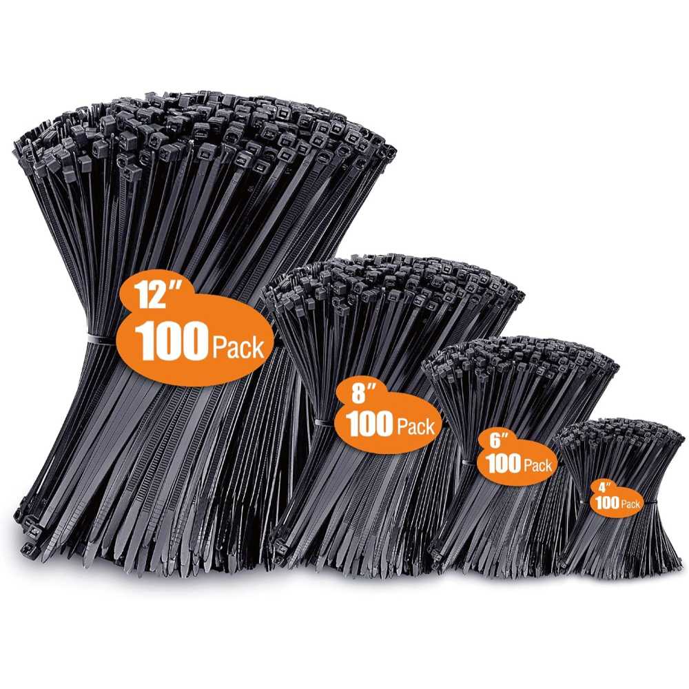 400-Pack Anoson Zip Ties (Assorted Sizes)
