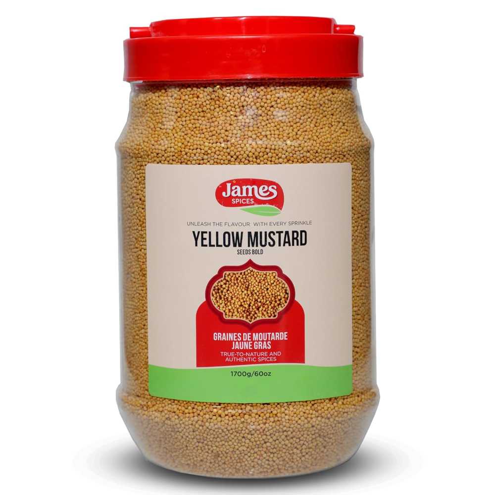James Spices Yellow Mustard Seeds, 60 oz.