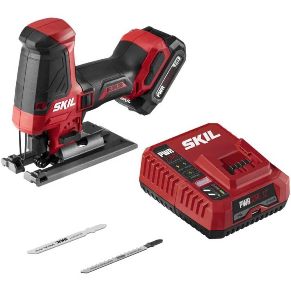 SKIL PWR CORE 12 Brushless 12V Jigsaw w/ 2.0Ah Battery & PWR JUMP Charger