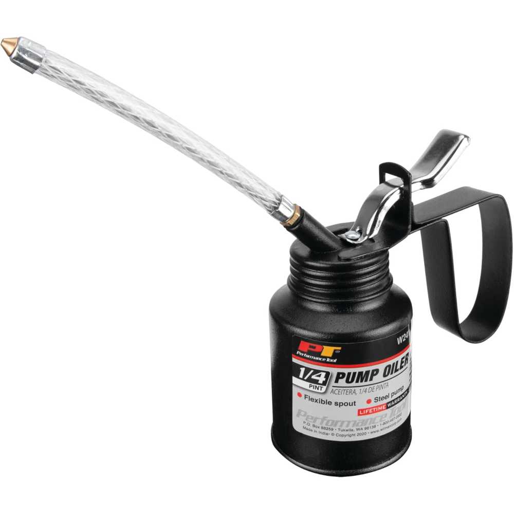 Performance Tool 1/4 Pint Precision Steel Pump w/ Flexible Spout
