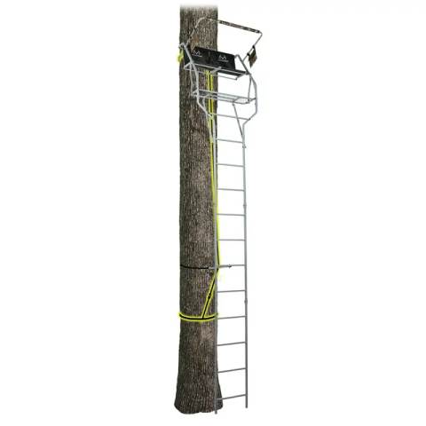Realtree 18' Double Trouble 2-Person Steel Hunting Ladder Treestand