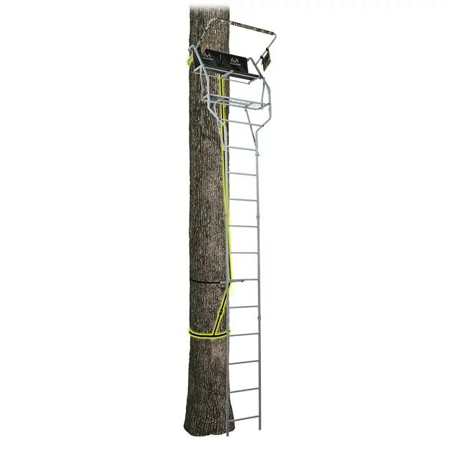 Realtree 18' Double Trouble 2-Person Steel Hunting Ladder Treestand