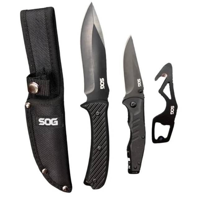 SOG Pro 3.5 Stainless Steel 3-Piece Knife Kit