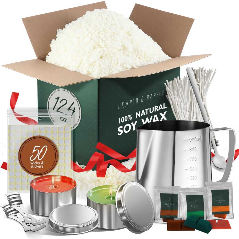Hearth & Harbor Candle Making Kit w/ 12.4 oz. Wax