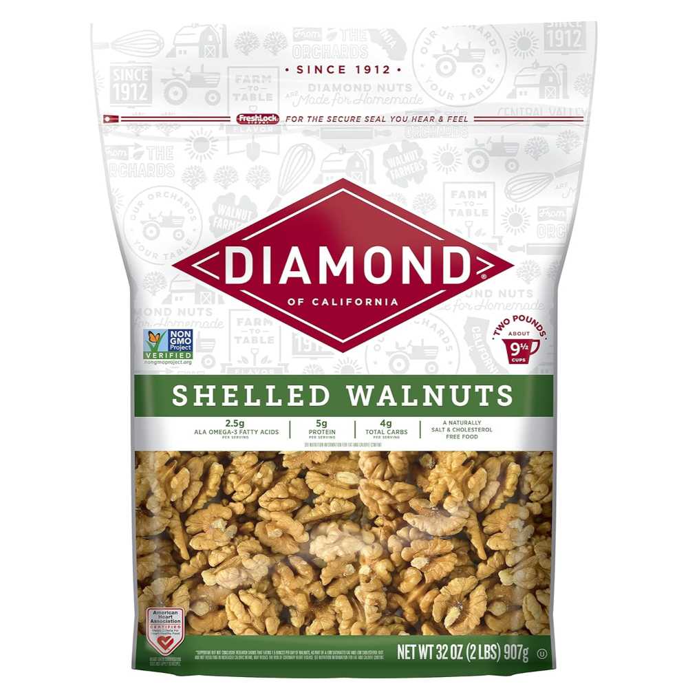 Diamond of California Walnut Halves and Pieces, 32 oz.
