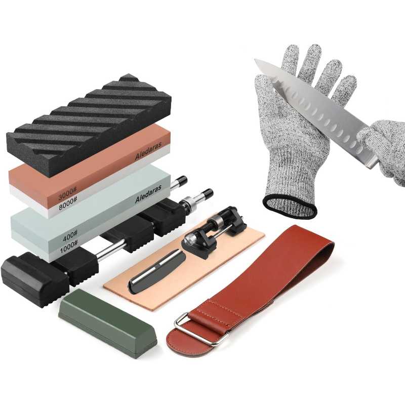 Aledaras Complete Whetstone Knife Sharpener Kit