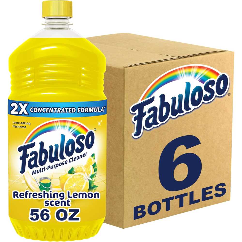 6-Pack Fabuloso Multi-Purpose Cleaner 2x Concentrated, 56 oz. (Refreshing Lemon)