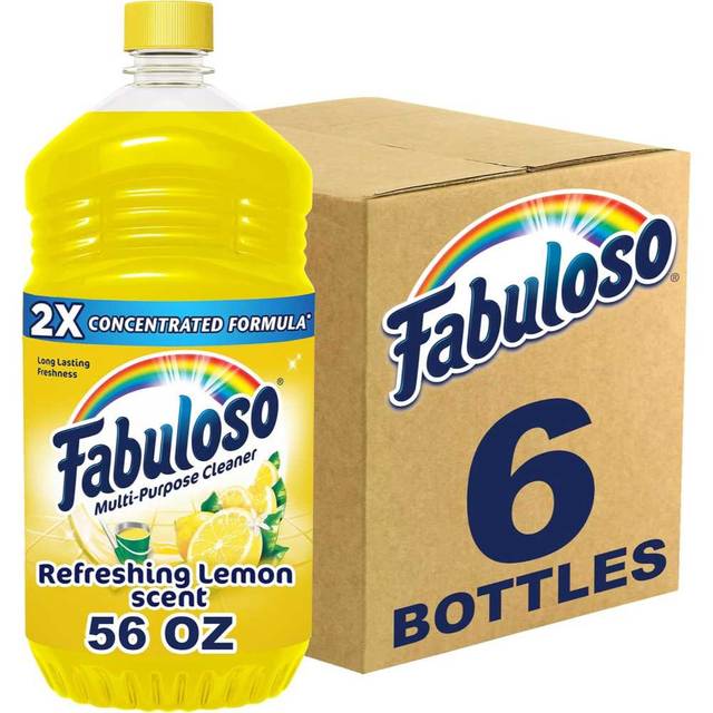 6-Pack Fabuloso Multi-Purpose Cleaner 2x Concentrated, 56 oz. (Refreshing Lemon)