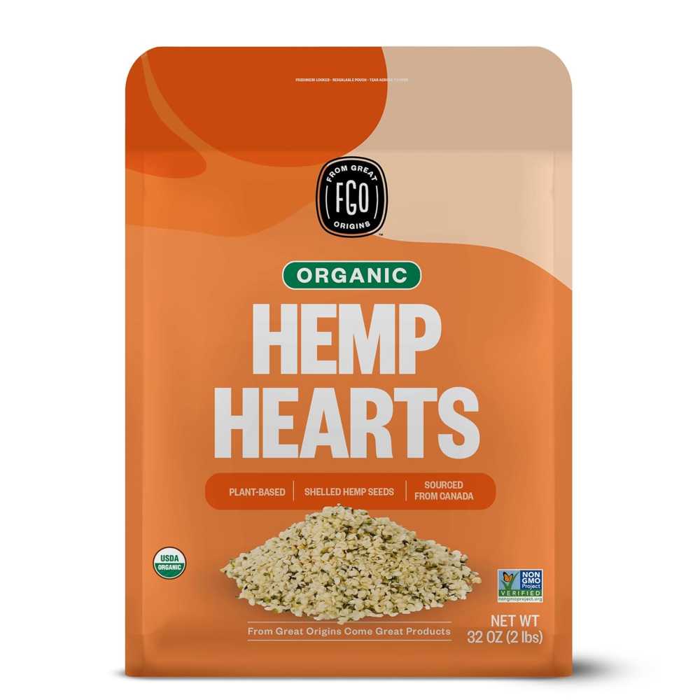 FGO Organic Hemp Hearts, 2 lb.