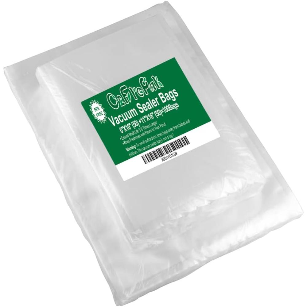 100-Pack O2frepak Vacuum Sealer Bags (50x Gallon & 50x Pint)