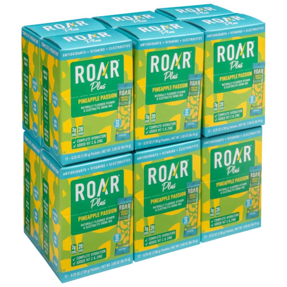 144-Pack Roar Plus Vitamin & Electrolyte Drink Mix (Pineapple Passion)